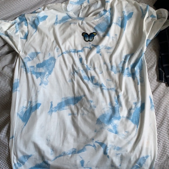 Tie dye butterfly embroidery tee dress - Picture 2 of 3